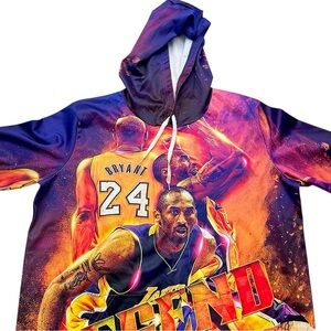 Kobe Bryant Hoodie Mens 4XL Black Lakers‎ Mamba Graphic Basketball Pullover